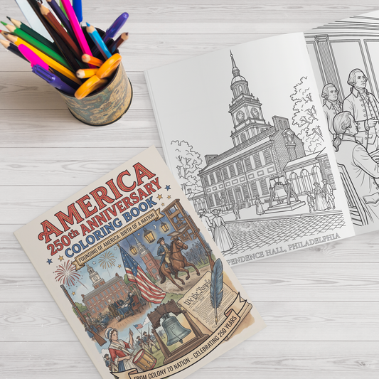 America 250th Anniversary Coloring Book