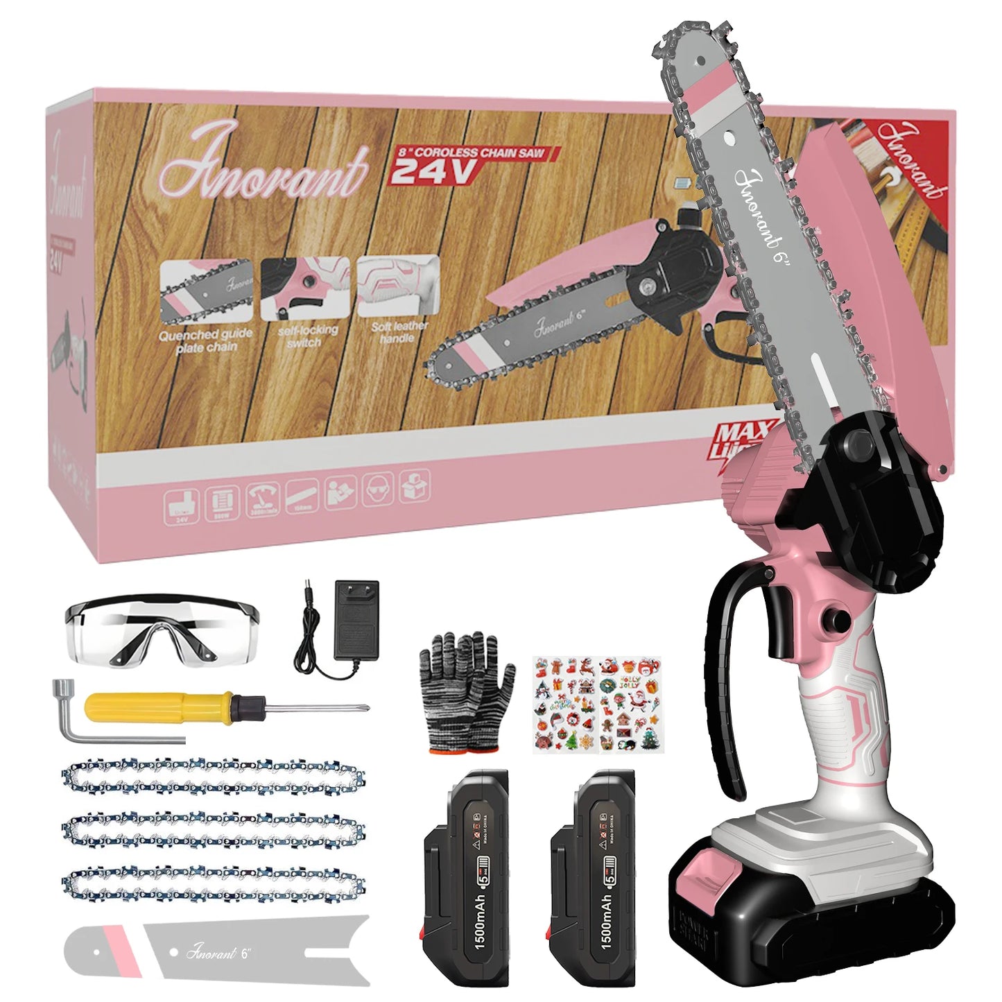 Mini Chainsaw Cordless Electric with 2 Batteries
