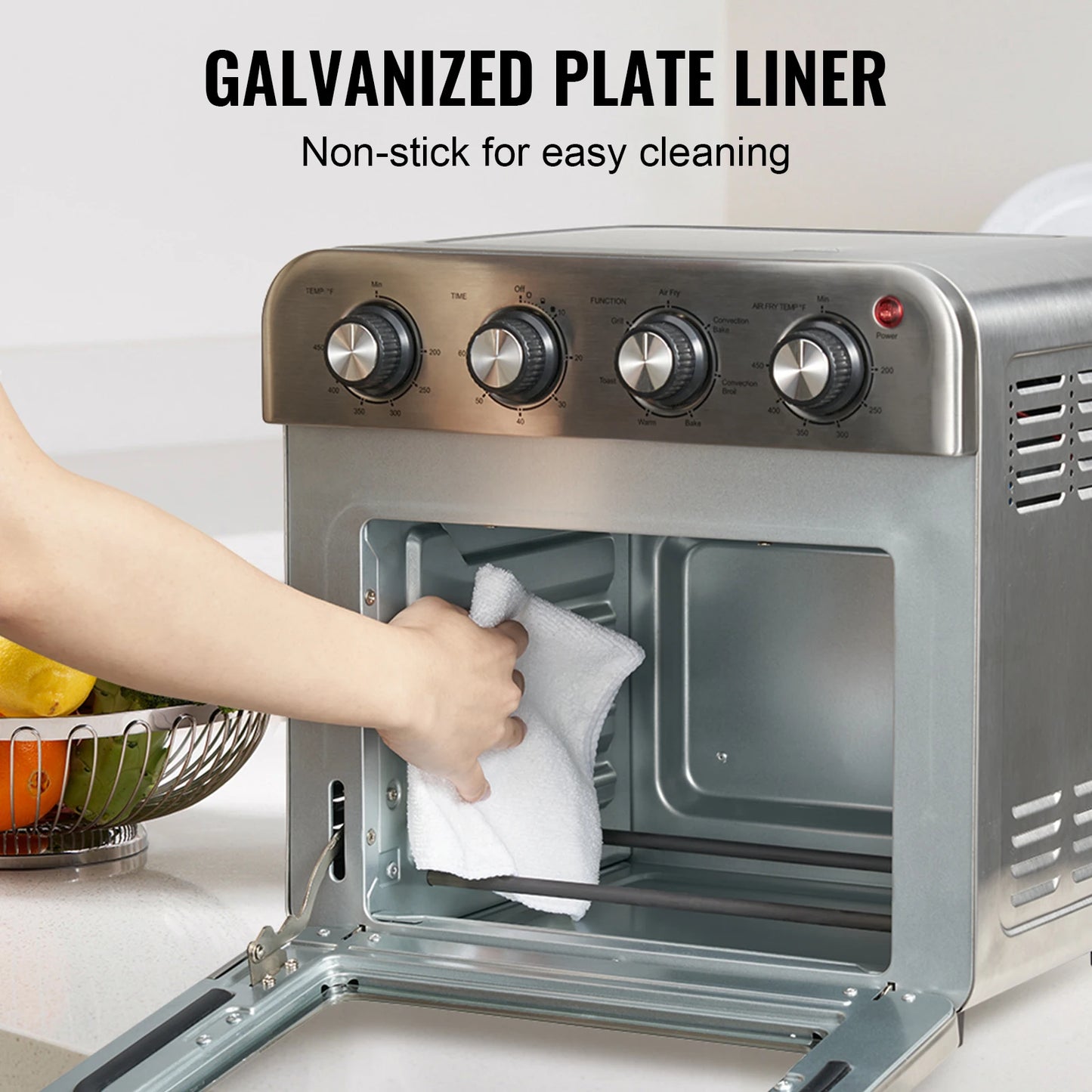 Air Fryer Toaster Oven Stainless Steel Countertop