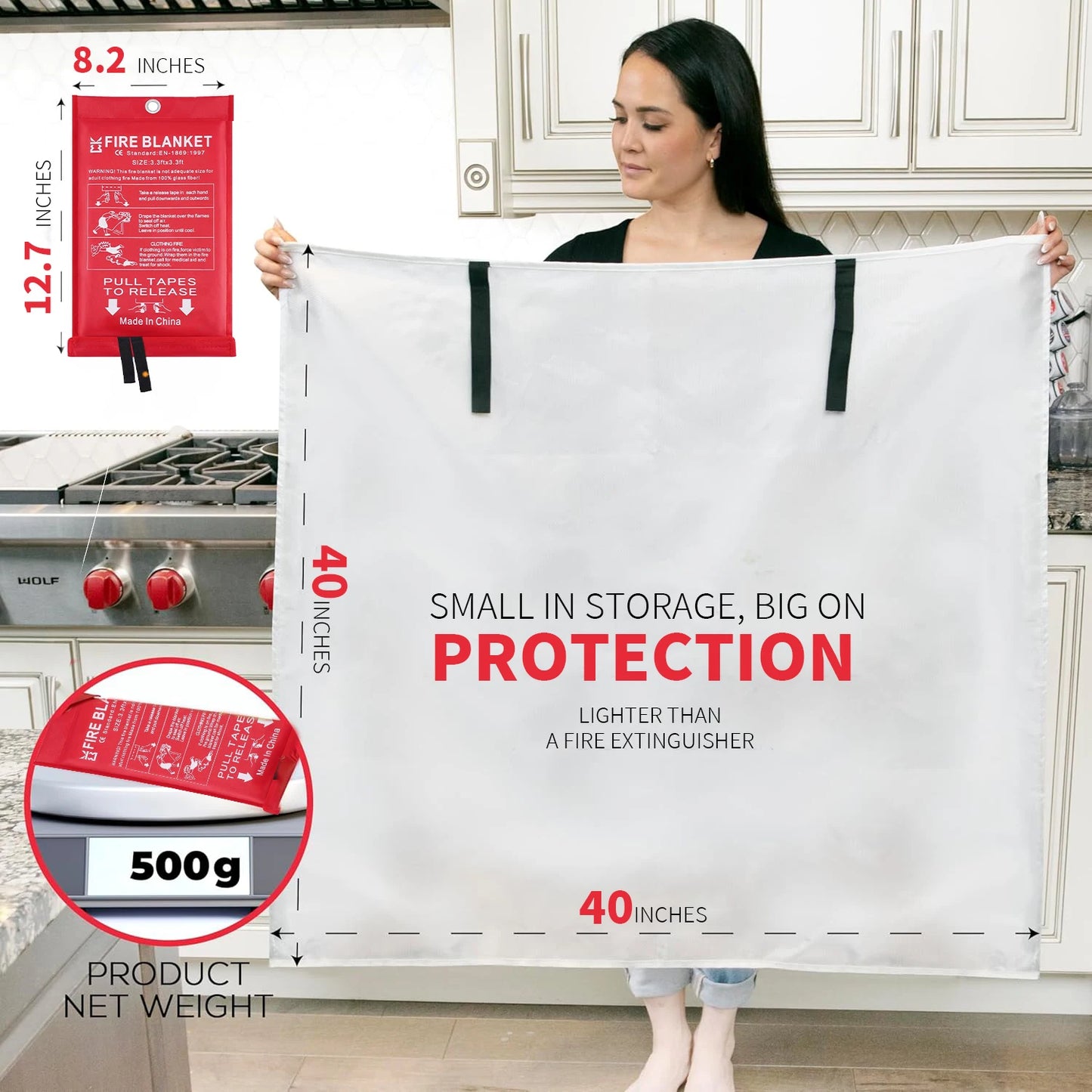 Emergency Fire Suppresion Blanket 4 Pack