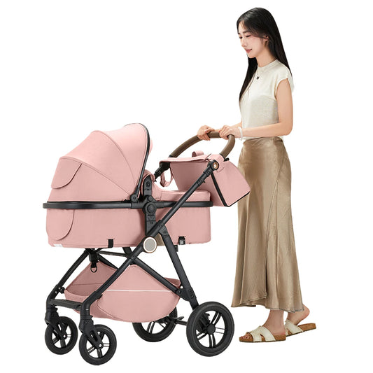 2 in 1 Baby Stroller Foldable Adjustable Canopy