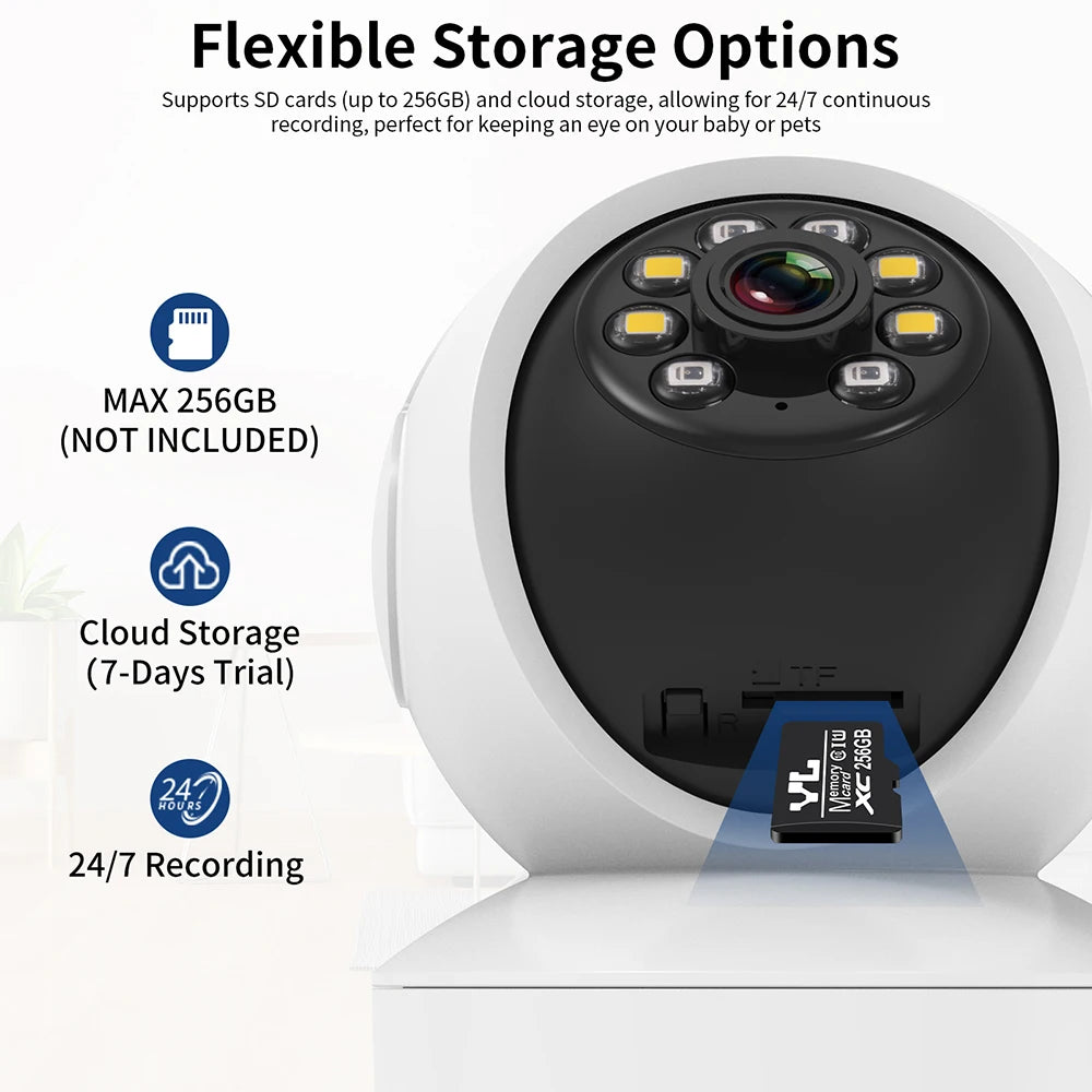 Indoor Security Camera 360° Color 2-Way Audio