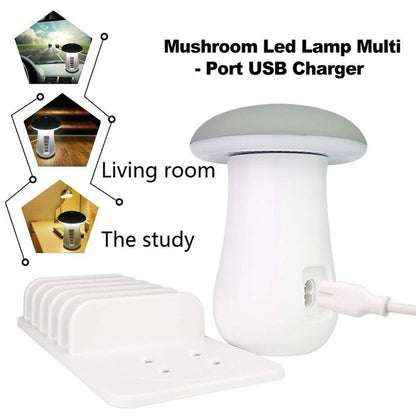 Multifunction Mushroom Lamp USB Charger