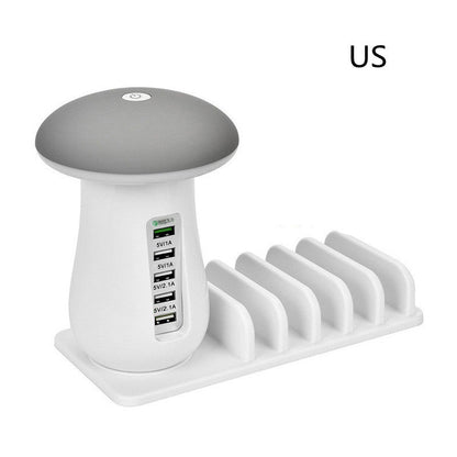 Multifunction Mushroom Lamp USB Charger