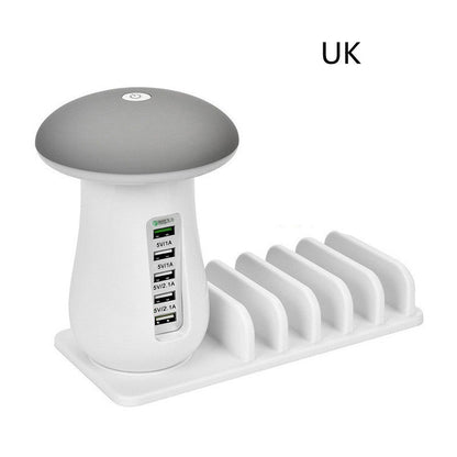 Multifunction Mushroom Lamp USB Charger