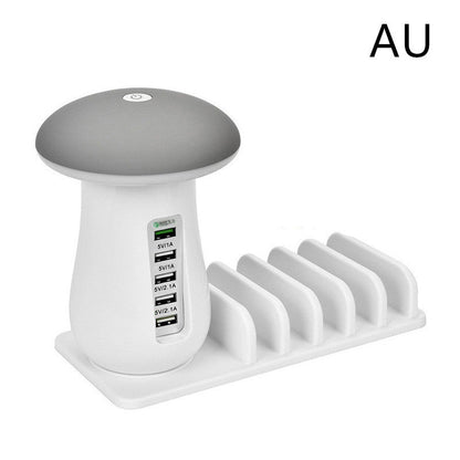 Multifunction Mushroom Lamp USB Charger