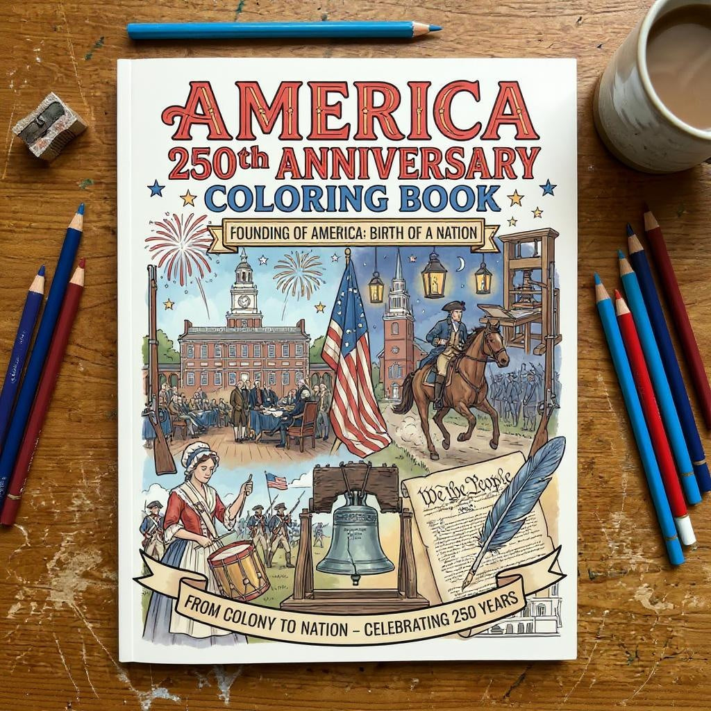 America 250th Anniversary Coloring Book