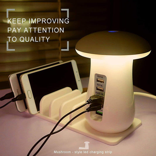 Multifunction Mushroom Lamp USB Charger
