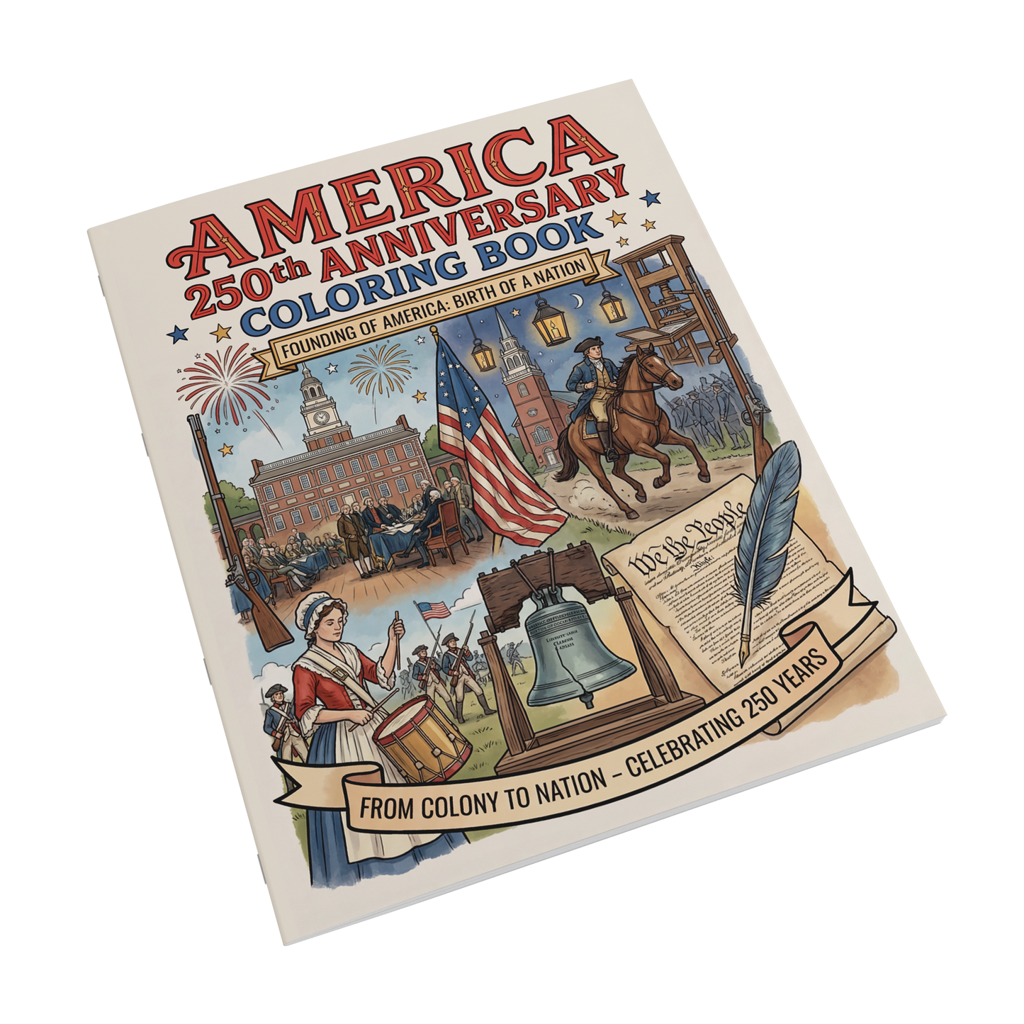 America 250th Anniversary Coloring Book