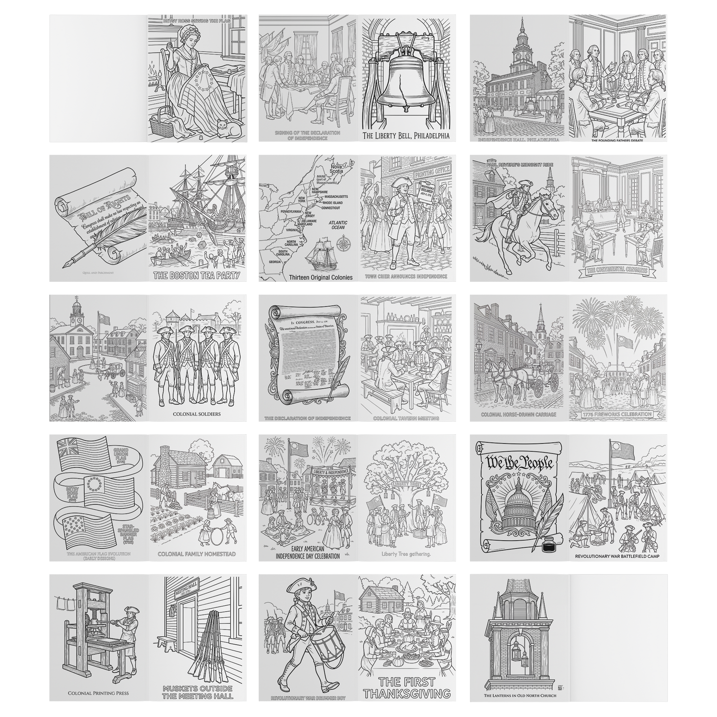 America 250th Anniversary Coloring Book