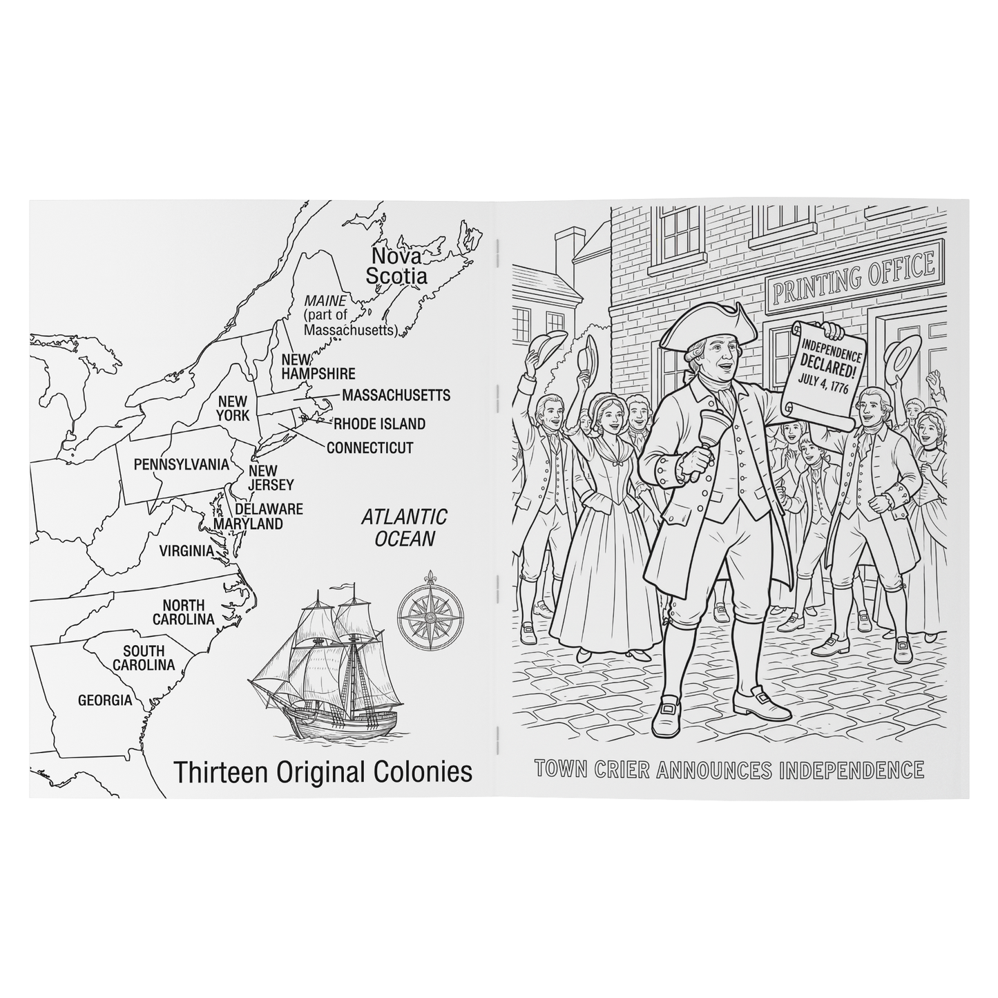 America 250th Anniversary Coloring Book