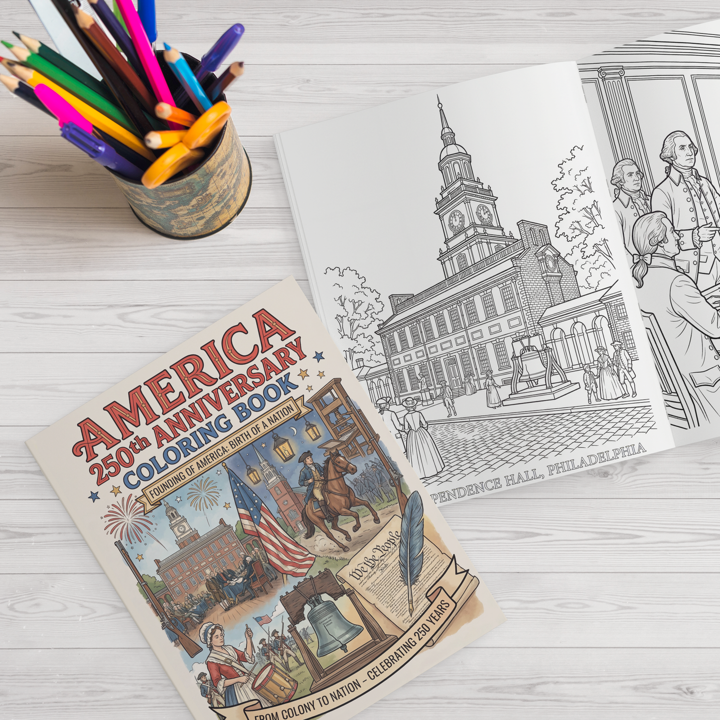 America 250th Anniversary Coloring Book