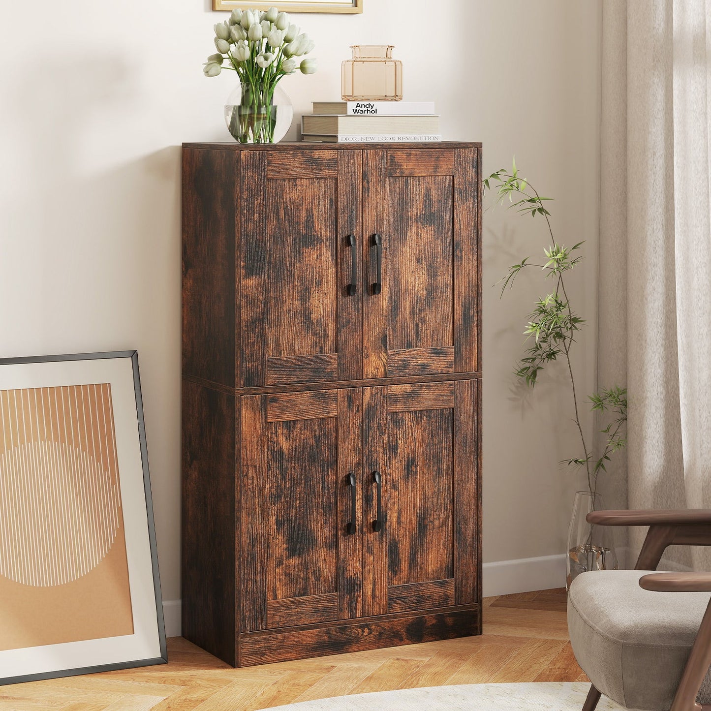 Bathroom Cabinet With Doors And Adjustable Shelves