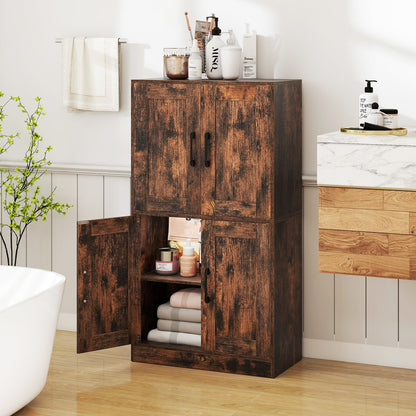 Bathroom Cabinet With Doors And Adjustable Shelves