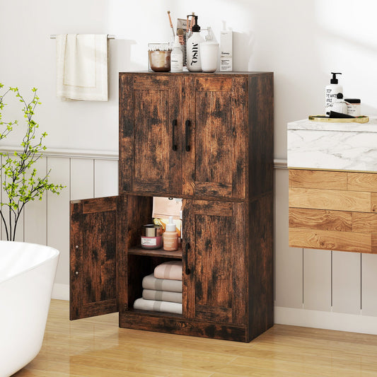 Bathroom Cabinet With Doors And Adjustable Shelves