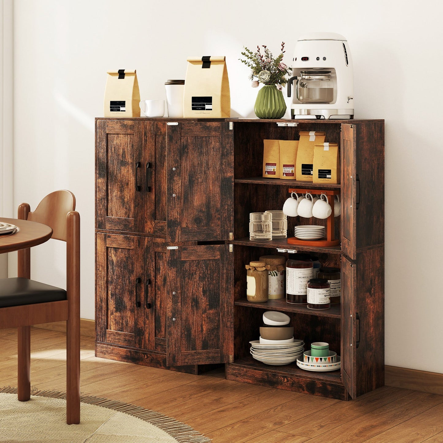 Bathroom Cabinet With Doors And Adjustable Shelves