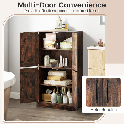Bathroom Cabinet With Doors And Adjustable Shelves