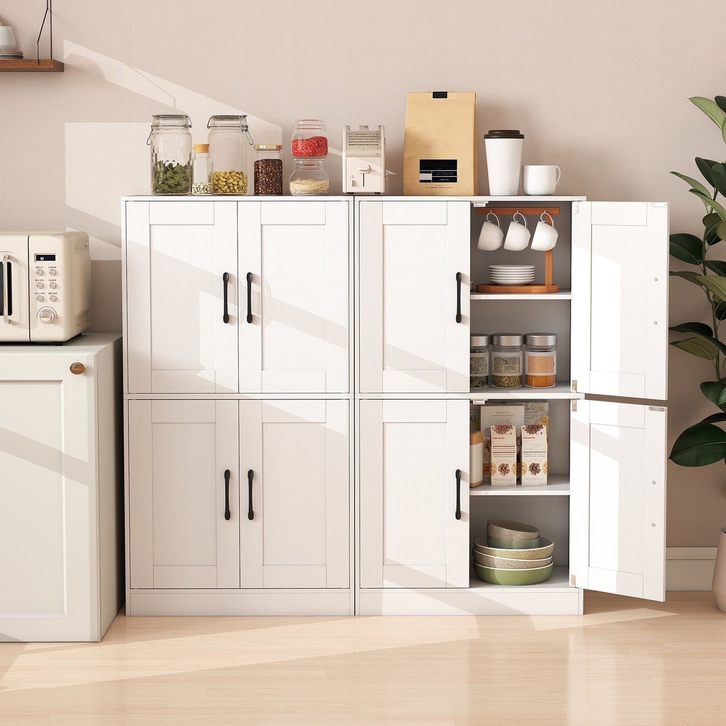 Bathroom Cabinet With Doors And Adjustable Shelves