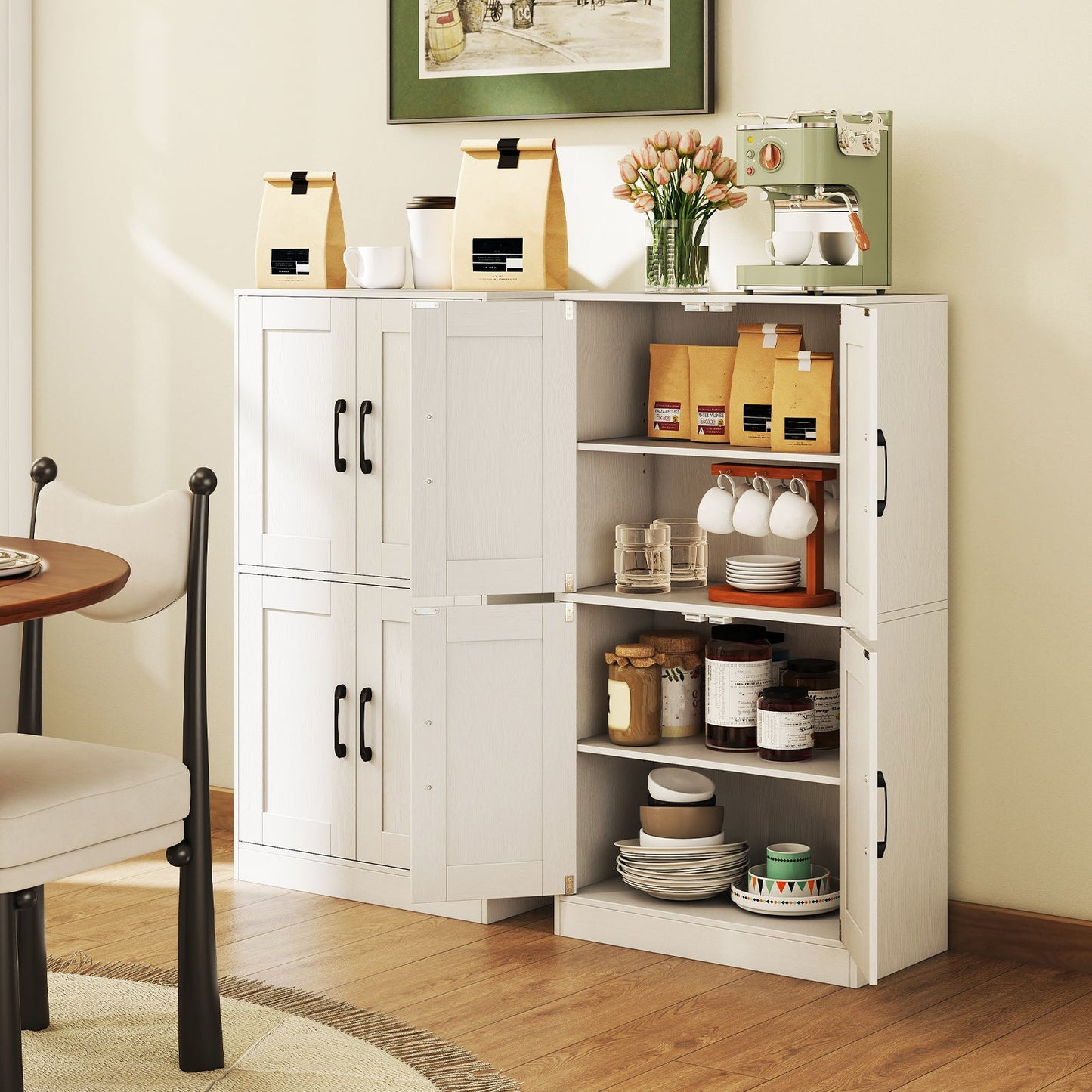 Bathroom Cabinet With Doors And Adjustable Shelves
