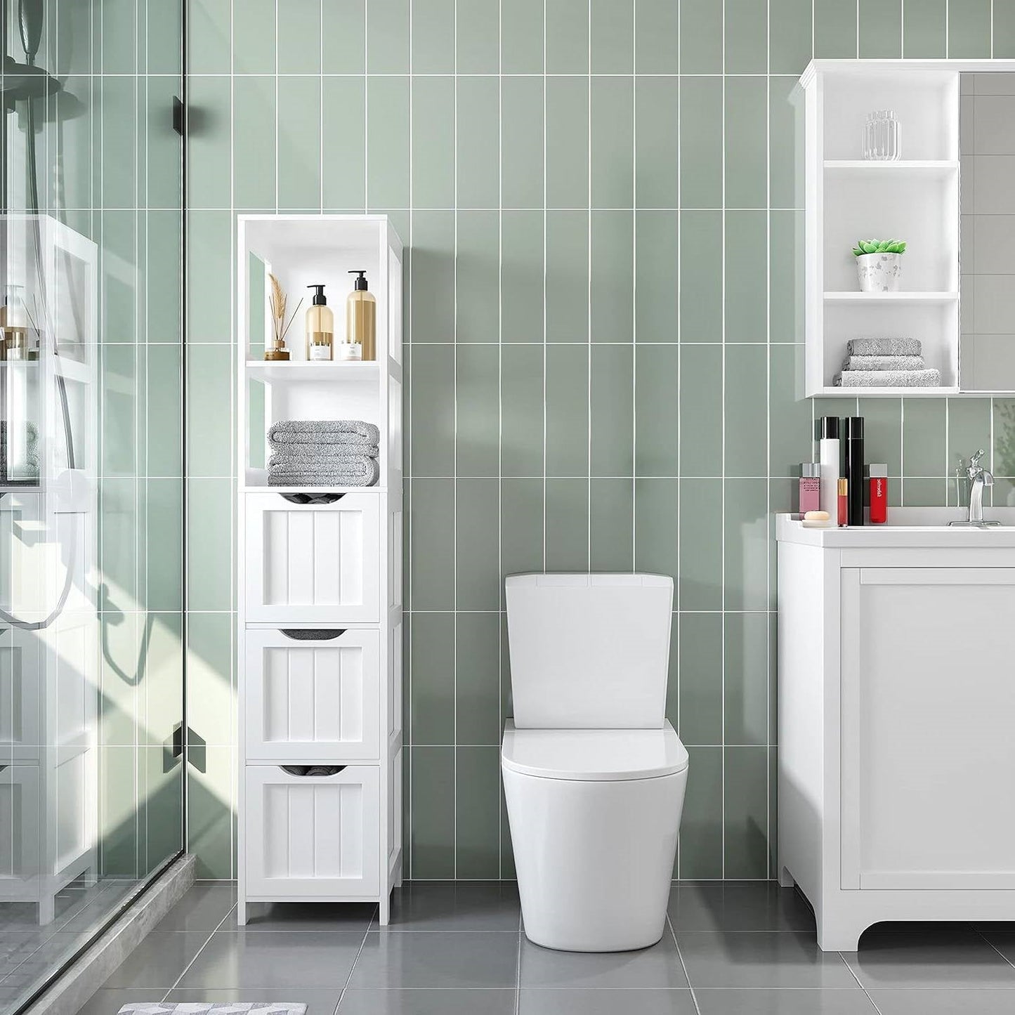 Bathroom Cabinet Tower