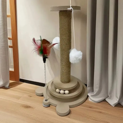 Durable Cat Scratching Post  Play Wand