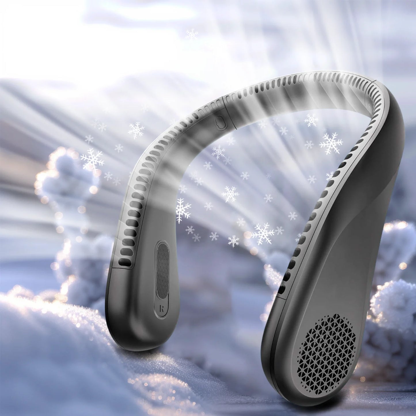 Portable Neck Fan, Rechargeable with 4 Speeds