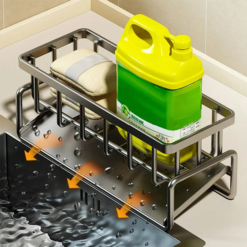 Kitchen Sink Organizer Carbon Steel Storage Rack