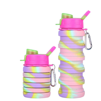 Silicone Collapsible Folding Sports Water Bottle