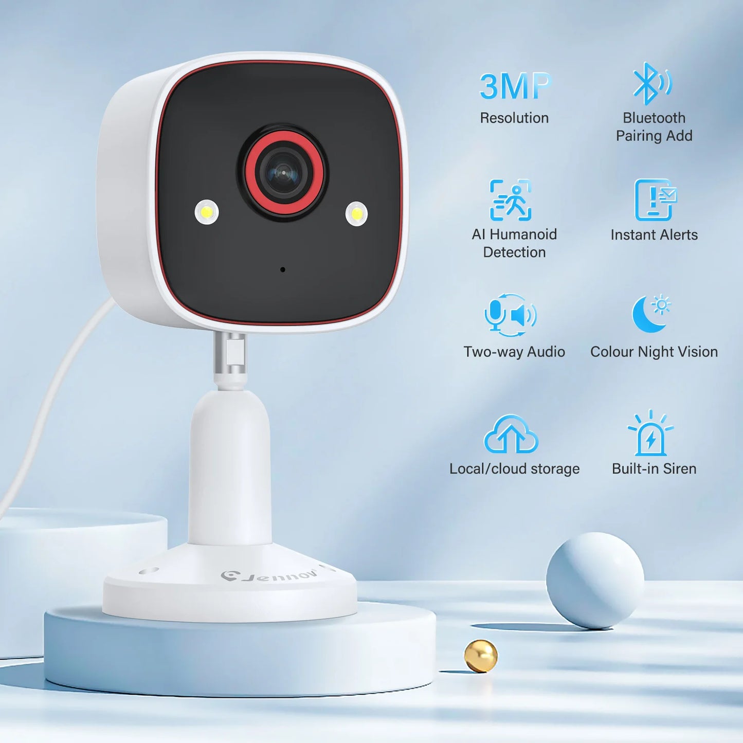 Outdoor/Indoor Security Camera WIFI Day/Night Monitor
