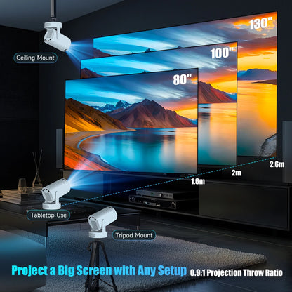 Pro + Projector With 5W Speaker Home Theater Projector