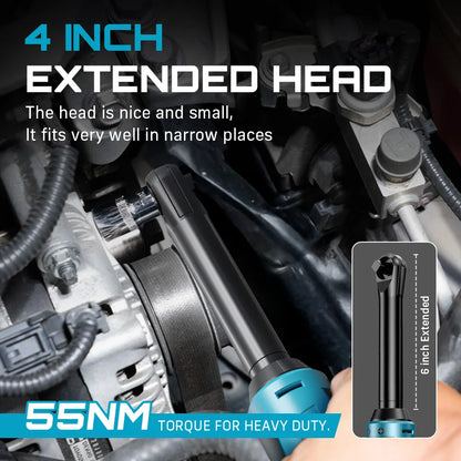 3/8"Cordless Electric Wrench Rechargeable Angle Wrench