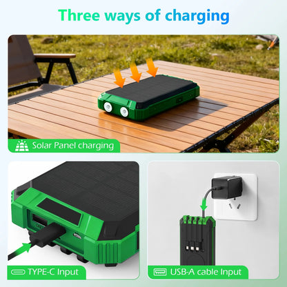 Portable Solar Power Bank Wireless Charging