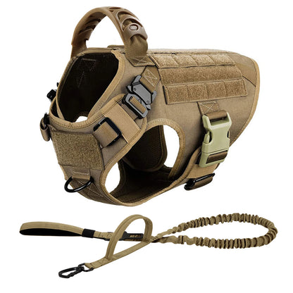 Tactical Dog Harness Leash Set  No Pull