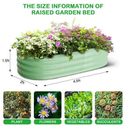 2-Pack Galvanized Steel Raised Garden Bed
