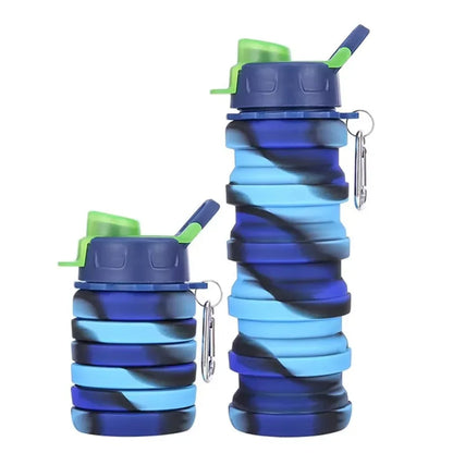 Silicone Collapsible Folding Sports Water Bottle