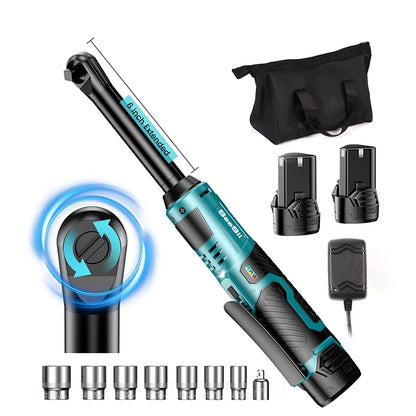 3/8"Cordless Electric Wrench Rechargeable Angle Wrench