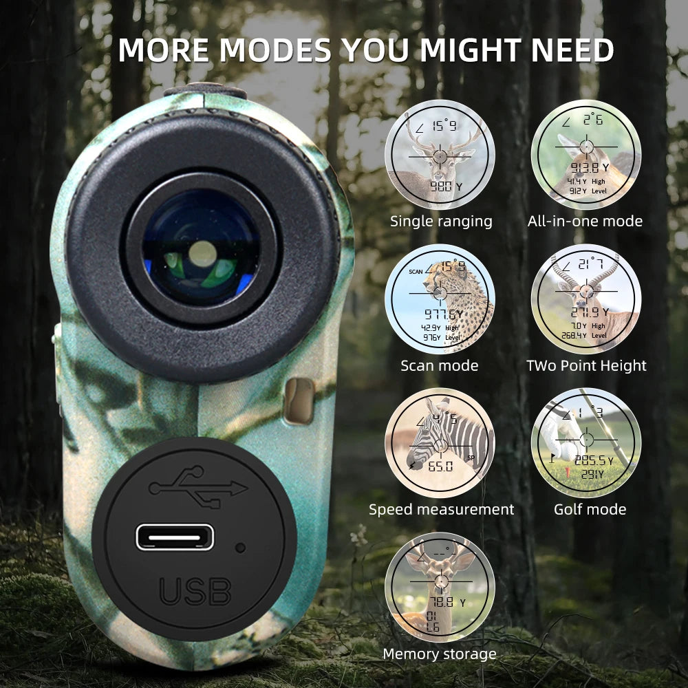 6x 1000M Laser Rangefinder Monocular