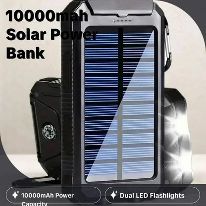 Solar Power Bank Fast Charge Flashlight