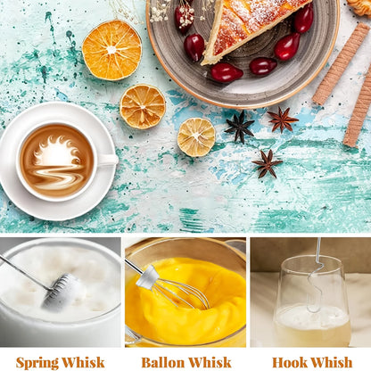 Electric Milk Frother Drink Mixer & Egg Beater