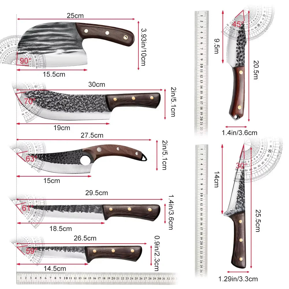 Japanese Knife Set 5Cr15 Stainless Steel