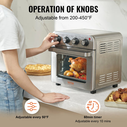 Air Fryer Toaster Oven Stainless Steel Countertop