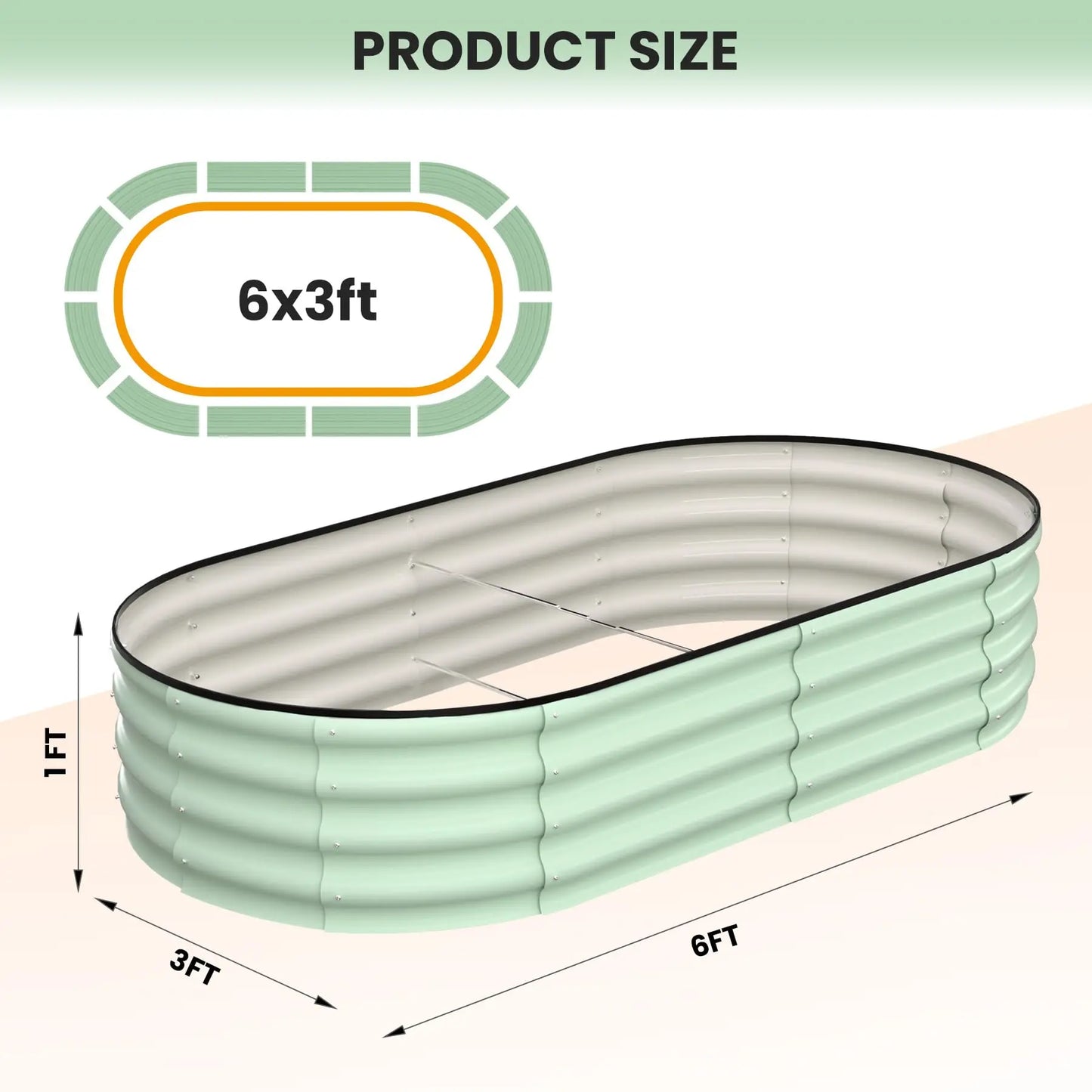 2-Pack Galvanized Steel Raised Garden Bed
