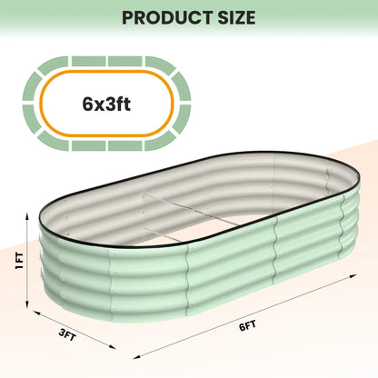 2-Pack Galvanized Steel Raised Garden Bed