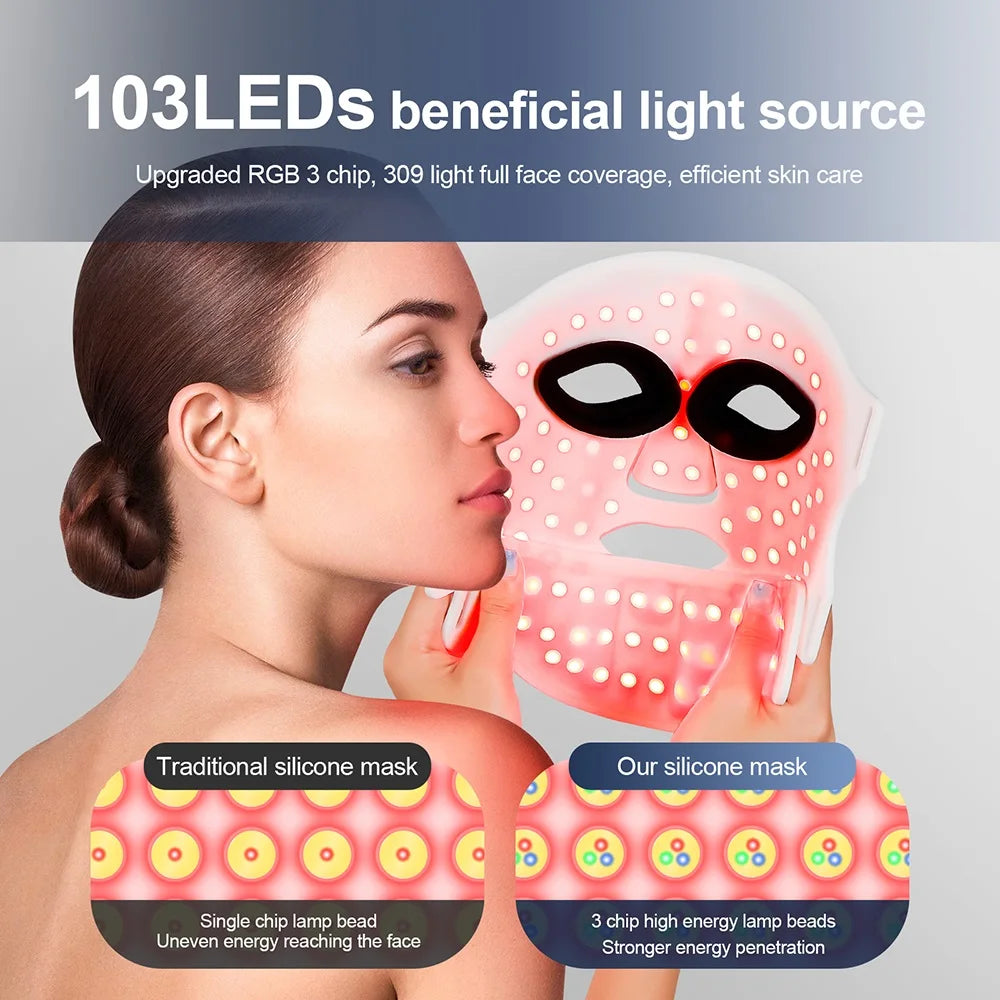 Silicone LED Face Mask  Infrared Therapy