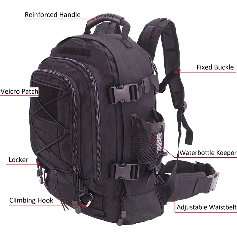 60L Military Tactical Backpack Army