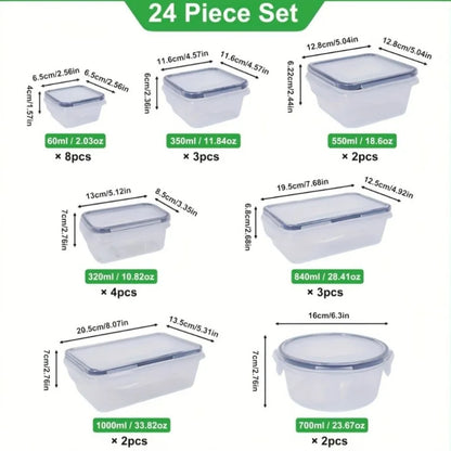 BPA-Free Food Storage Set - 24 Airtight Containers