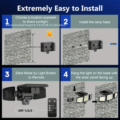 Solar Outdoor Motion Sensor Security Light