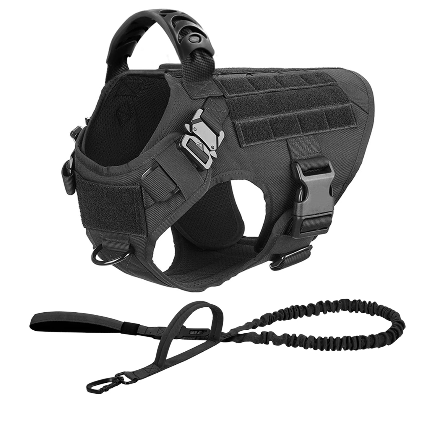 Tactical Dog Harness Leash Set  No Pull