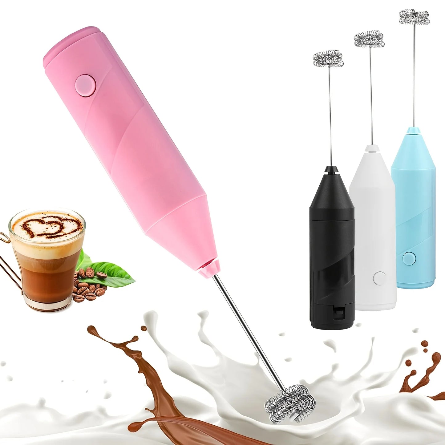 Electric Milk Frother Drink Mixer & Egg Beater