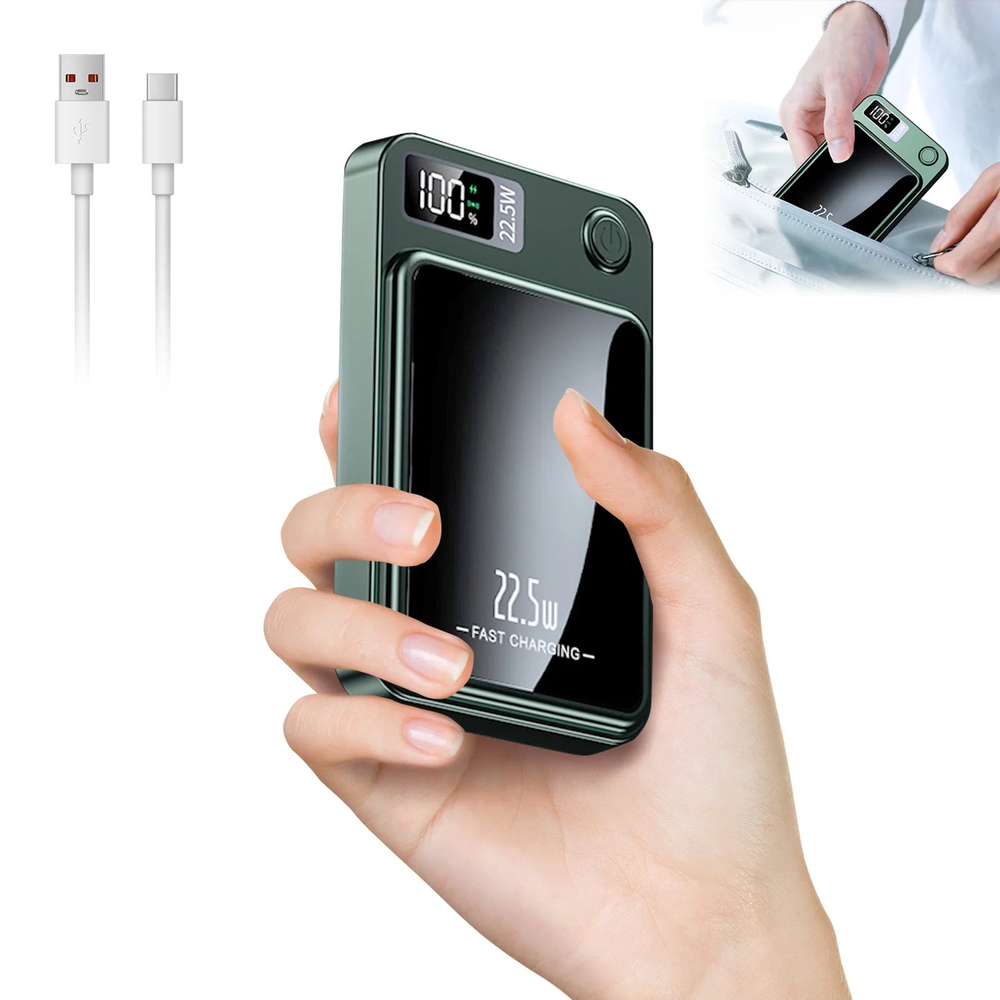 Magnetic 10000mAh Portable Fast Charger
